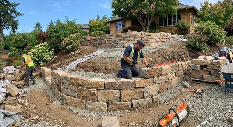 Block Retaining Wall Installation in Orlando, FL