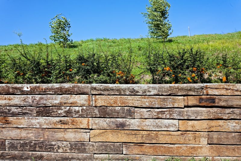 Repaired Wooden Retaining Wall